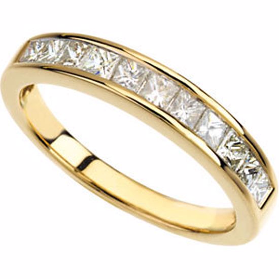 62180:262433:P 14kt Yellow 3/4 CTW Diamond Anniversary Band Size 7