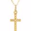 19541:246831:P 14kt Yellow Cross 15" Youth Necklace