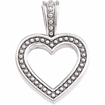 81744:247410:P 14kt White Heart Pendant