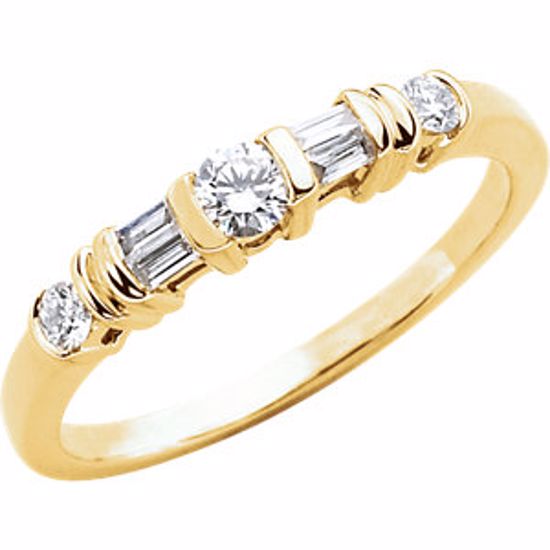 62200:272048:P 14kt Yellow 1/3 CTW Diamond Band