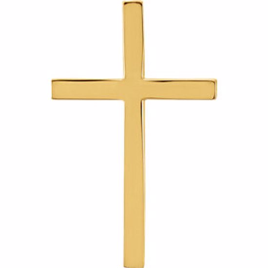 R41188:272478:P 18kt Yellow 25.75x15.75mm Cross Pendant