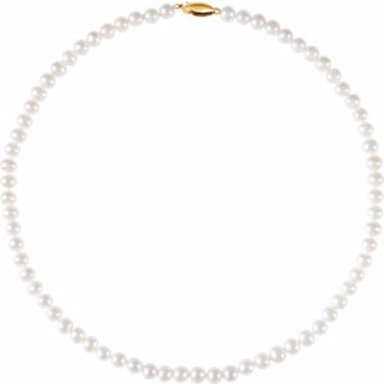61668:253279:P 14kt Yellow Freshwater Cultured Pearl 16" Necklace