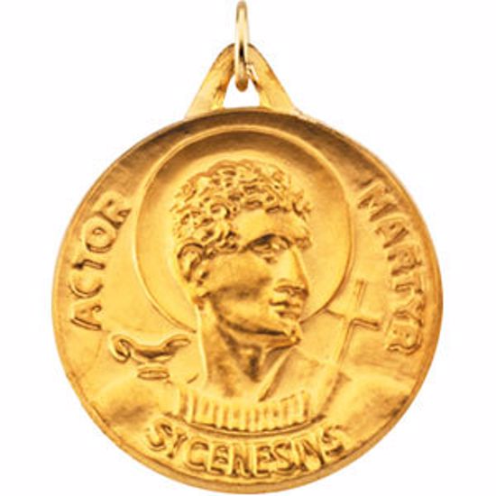 R16431:254254:P 14kt Yellow 23mm St. Genesius Medal