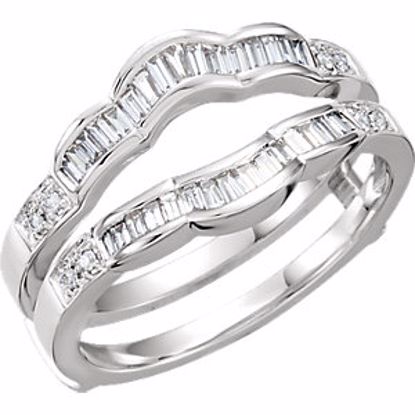 62399:274448:P 14kt White 1/2 CTW Diamond Ring Guard Size 7