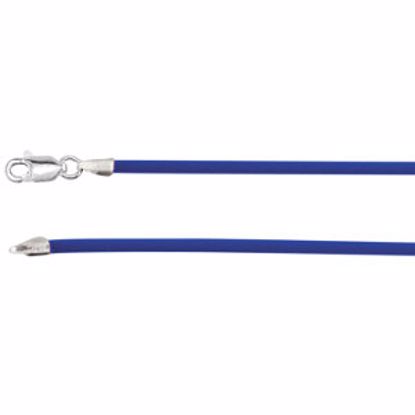 CH563:287221:P 1.5 mm Cobalt Blue Rubber Cord Necklace 1.5mm