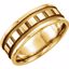 50472:287485:P 14kt Yellow 7.75mm Design Band Size 7
