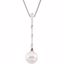 62788:276551:P 14kt White 7.5mm Freshwater Cultured Pearl & .09 CTW Diamond Necklace