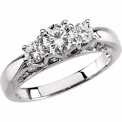 63054:291928:P 14kt White 1 1/5 CTW Diamond Engagement Ring