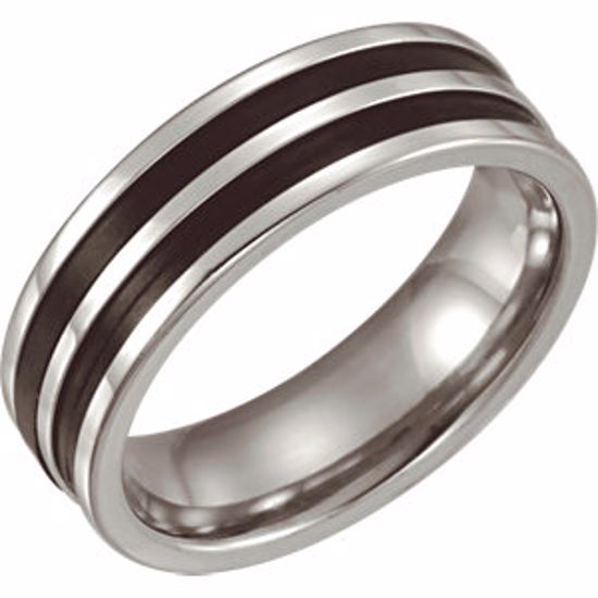 50536:296189:P Stainless Steel & Rubber Insert Comfort Fit 6.25mm Band