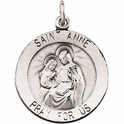 R5054:304334:P Sterling Silver 18.25mm St. Anne Medal