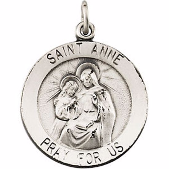 R5054:304334:P Sterling Silver 18.25mm St. Anne Medal