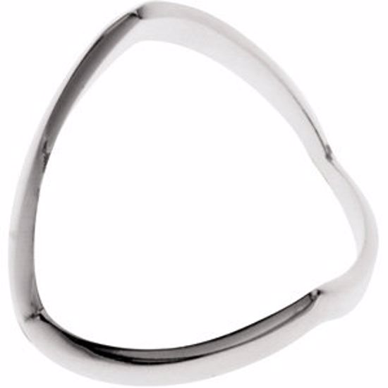 5170:6307:P 14kt White V Shaped African Band