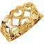 5180:6338:P 10kt Yellow Heart Motif Band
