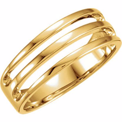 4508:5608:P 14kt Yellow Men's 7mm Bar Style Band