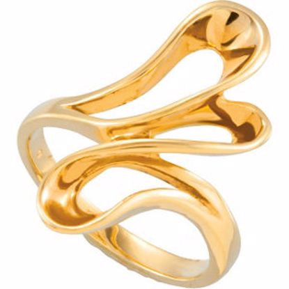 5185:6350:P 14kt Yellow Freeform Ring 