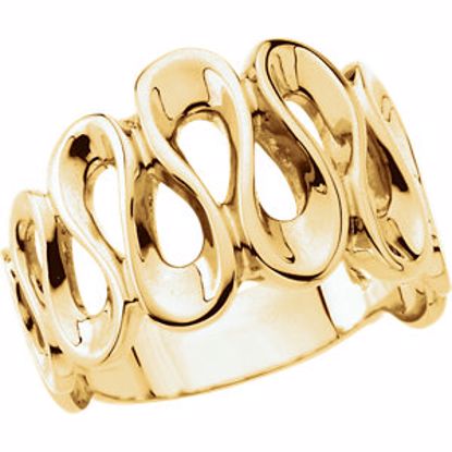 5414:22396:P 14kt Yellow 13mm Design Band