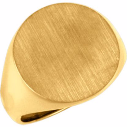 9455:37393:P 14kt Yellow 18mm Mens Signet Ring