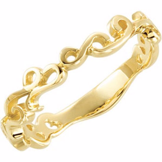 10663:34904:P 10kt Yellow 4mm Scroll Design Band