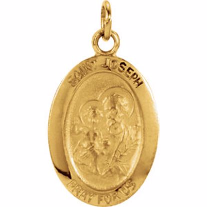 R5038:63238:P 14kt Yellow 15x11mm St. Joseph Oval Medal