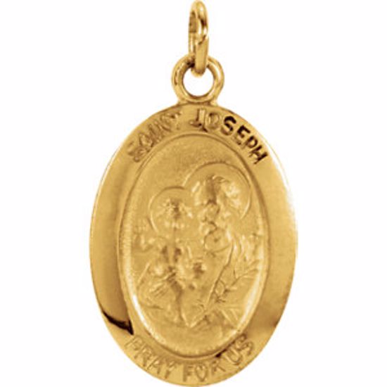 R5038:63238:P 14kt Yellow 15x11mm St. Joseph Oval Medal