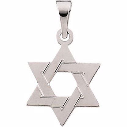 R5032:63224:P 14kt Yellow 14x12mm Star of David Pendant