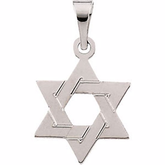 R5032:63224:P 14kt Yellow 14x12mm Star of David Pendant