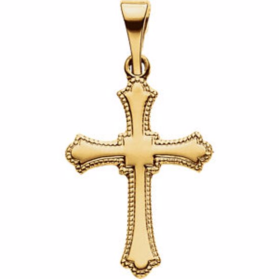 R16197:76138:P 14kt Yellow 21x15mm Cross Pendant