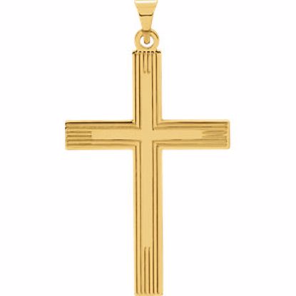 R16155:66938:P 14kt Yellow 32x21mm Cross Pendant