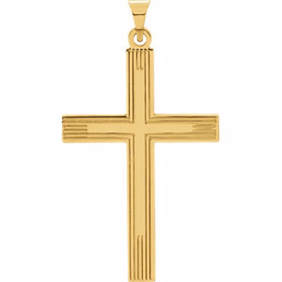 R16155:66938:P 14kt Yellow 32x21mm Cross Pendant