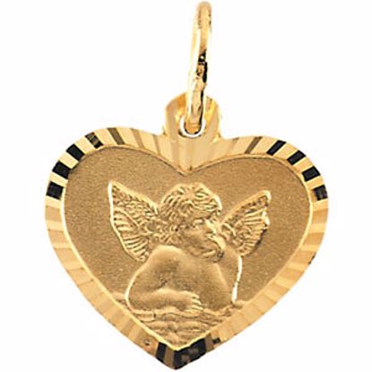 R16478:104010:P 14kt Yellow 9x12mm Angel Pendant