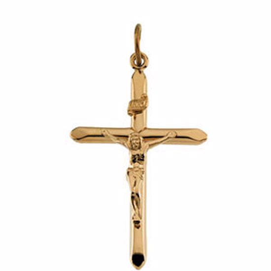 R16278:104178:P Yellow Gold Filled Crucifix Pendant