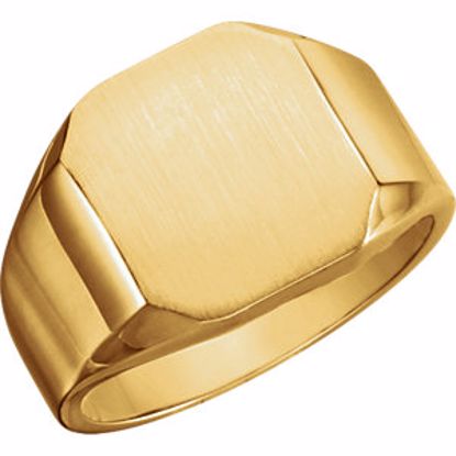 5760:123746:P 14kt Yellow 12x10mm Octagon Signet Ring