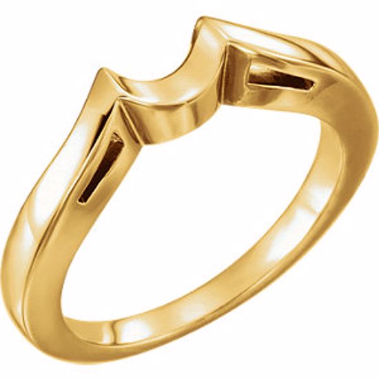 10893:125077:P 14kt Yellow Band for 6.5mm Round Engagement Ring Mounting