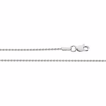 CH164:126235:P 14kt White 1mm Diamond Cut Wheat 18" Chain
