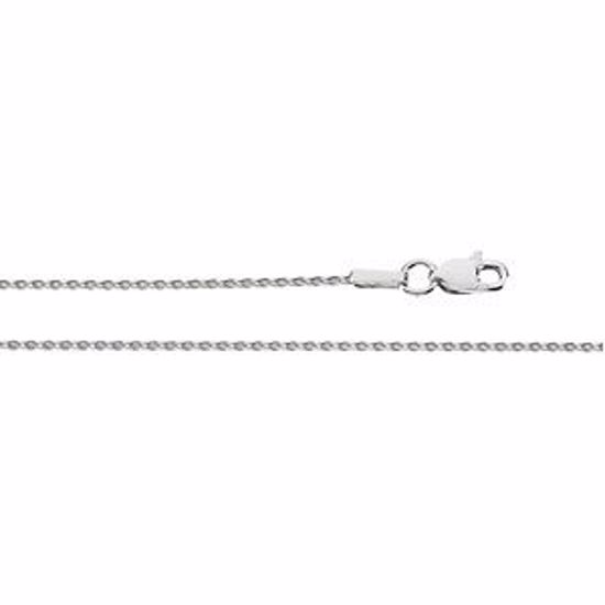 CH164:126235:P 14kt White 1mm Diamond Cut Wheat 18" Chain
