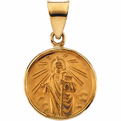 R16939:129574:P 18kt Yellow 13mm St. Jude Medal