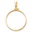 CF15SDC:120186:P 14kt Yellow 27x2mm Screw Top Diamond Cut Coin Frame Pendant for U.S. $10.00 