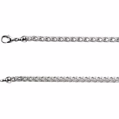 CH261:139496:P Sterling Silver 4.5mm Solid Wheat Chain 18" Chain