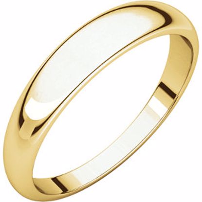 HRT10:142219:P 10kt Yellow 4mm Half Round Tapered Band
