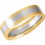 5988:142348:P 14kt White & Yellow 6mm Band Size 8