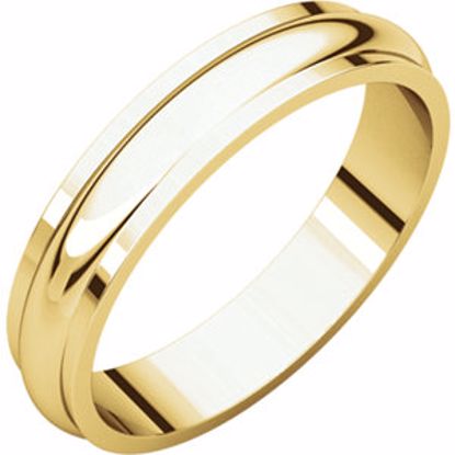 HRE7.5:143295:P 10kt Yellow 4mm Half Round Edge Band