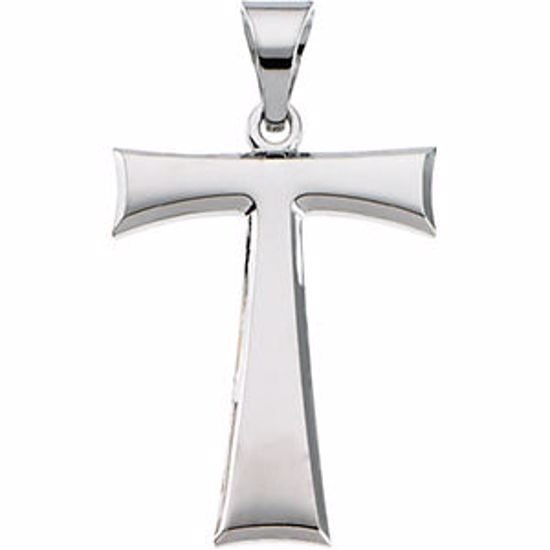 R16013:163750:P Sterling Silver Tau Cross Pendant 