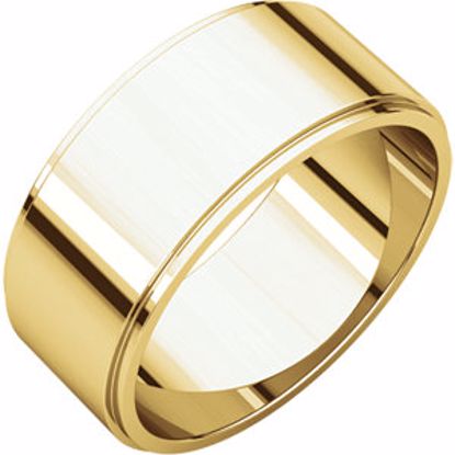 FE13.5:164560:P 10kt Yellow 8mm Flat Edge Band