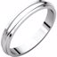 HRE5:166565:P 14kt White 3mm Half Round Edge Band