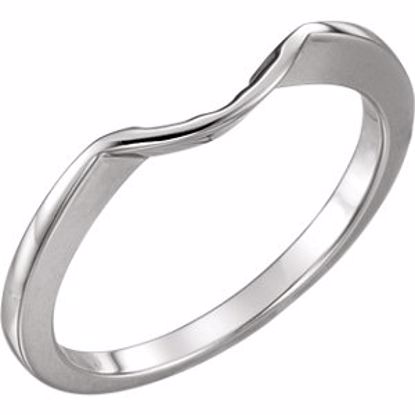 12720:204535:P 14kt White 7.5x5.5mm Band for Engagement Ring