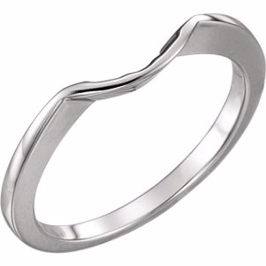 12720:204515:P 14kt White 6x4mm Band for Engagement Ring