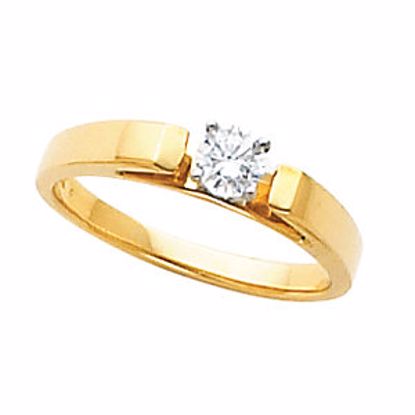 60040:207015:P 4-Prong Solitaire Engagement Ring or Band