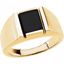 60691:209270:P 14kt Yellow Onyx Men's Ring