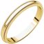 MG9.5:213280:P 10kt Yellow 2.5mm Milgrain Band