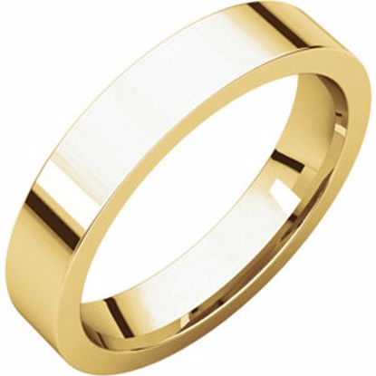 FIR8:224549:P 10kt Yellow 4mm Flat Comfort Fit Band